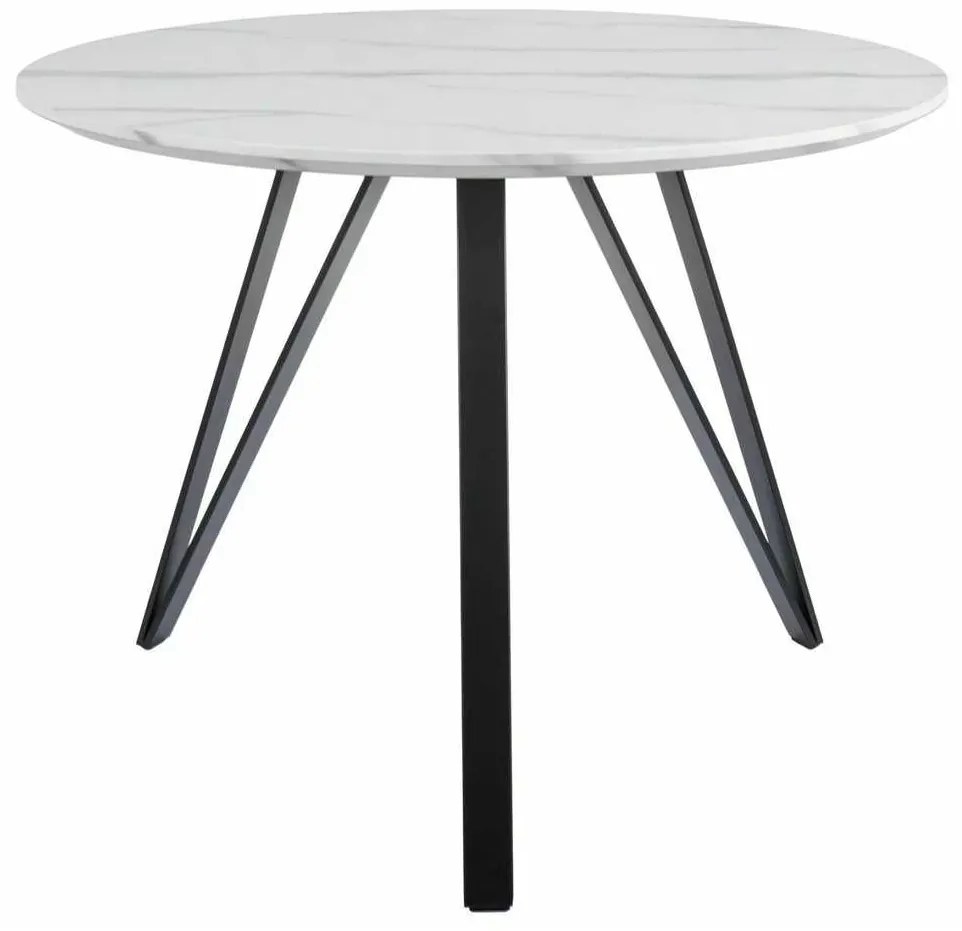 Tetis étkezőasztal, 100 cm átmérő, márvány / fekete