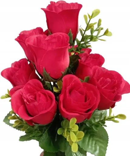 Mesterséges rózsa csokor Mesterséges virág Rózsa váza Rózsa műcsokor