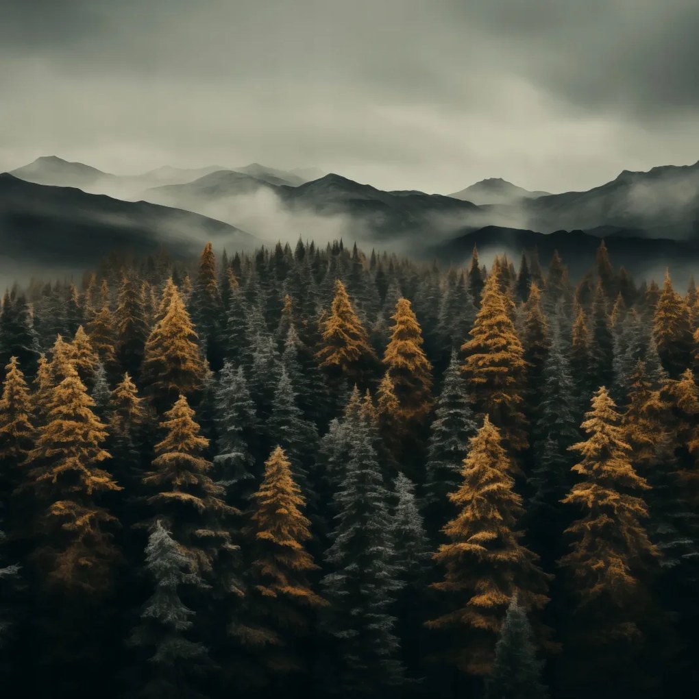 Poszter 90x90cm Ködös reggel