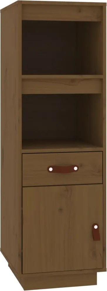 vidaXL mézbarna tömör fenyőfa magasszekrény 34 x 40 x 108,5 cm