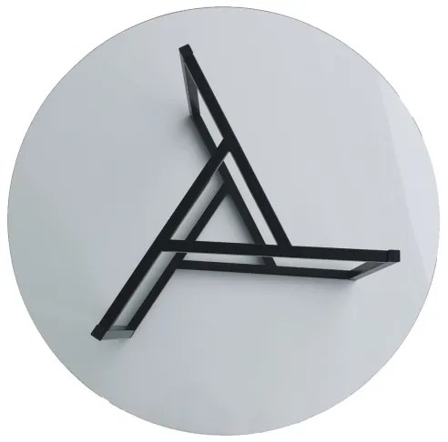 Kávésasztal TRIO 42x75 cm átlátszó/fekete