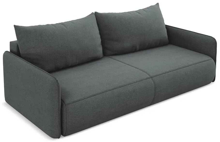 Szürke kinyitható-tárolóhelyes kanapé 216 cm Nanea – Makamii