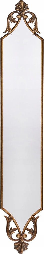 Üveg lógó tükör keskeny arany keret régi arany palota retro