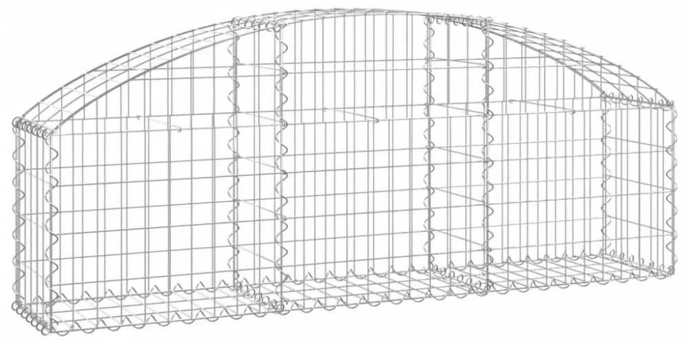 íves horganyzott vas gabion kosár 150x30x40/60 cm