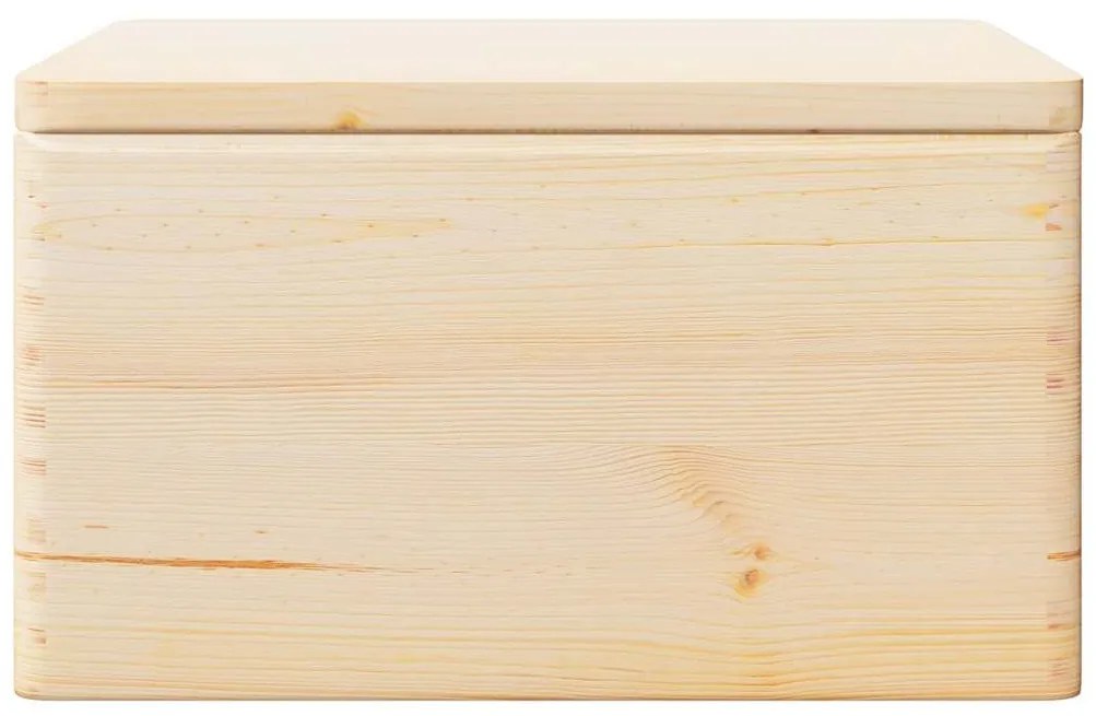 vidaXL Fa doboz fedéllel és fogantyúkkal 40x30x23 cm tömör fa fenyő