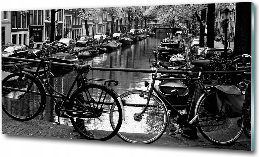 Fotó üvegkép Virágok a tóparton 100x70