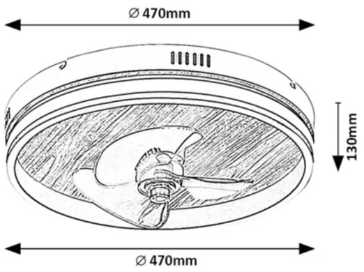Rabalux 71016 - LED Dimmelhető mennyezeti lámpa FAUSTINE LED/30W/230V + távirányító