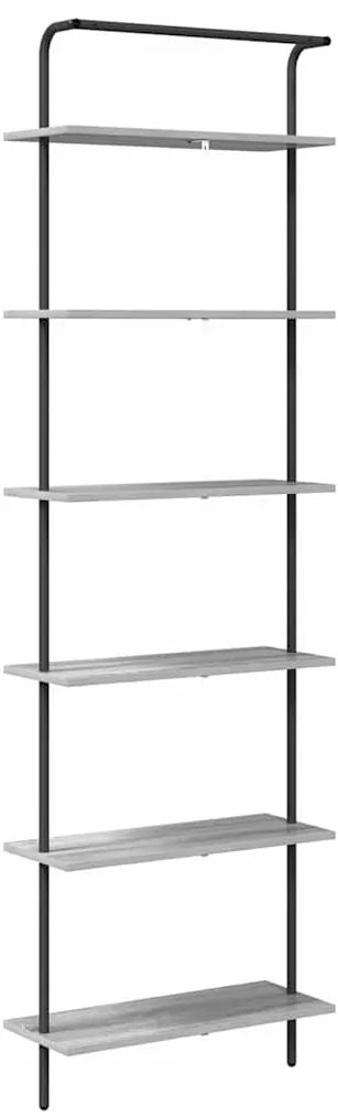 Könyvespolc Szürke sonoma 60 x 24 x 203 cm Faanyag
