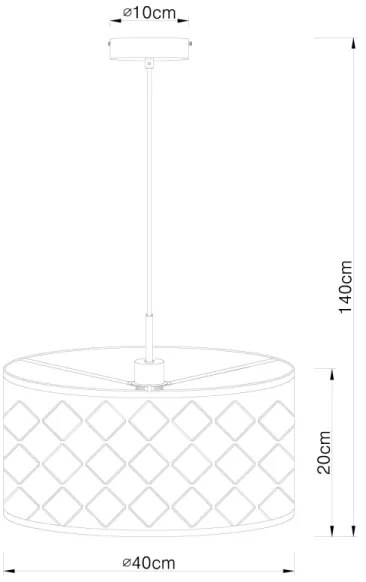 Globo 15228H - Csillár zsinóron KIDAL 1xE27/60W/230V