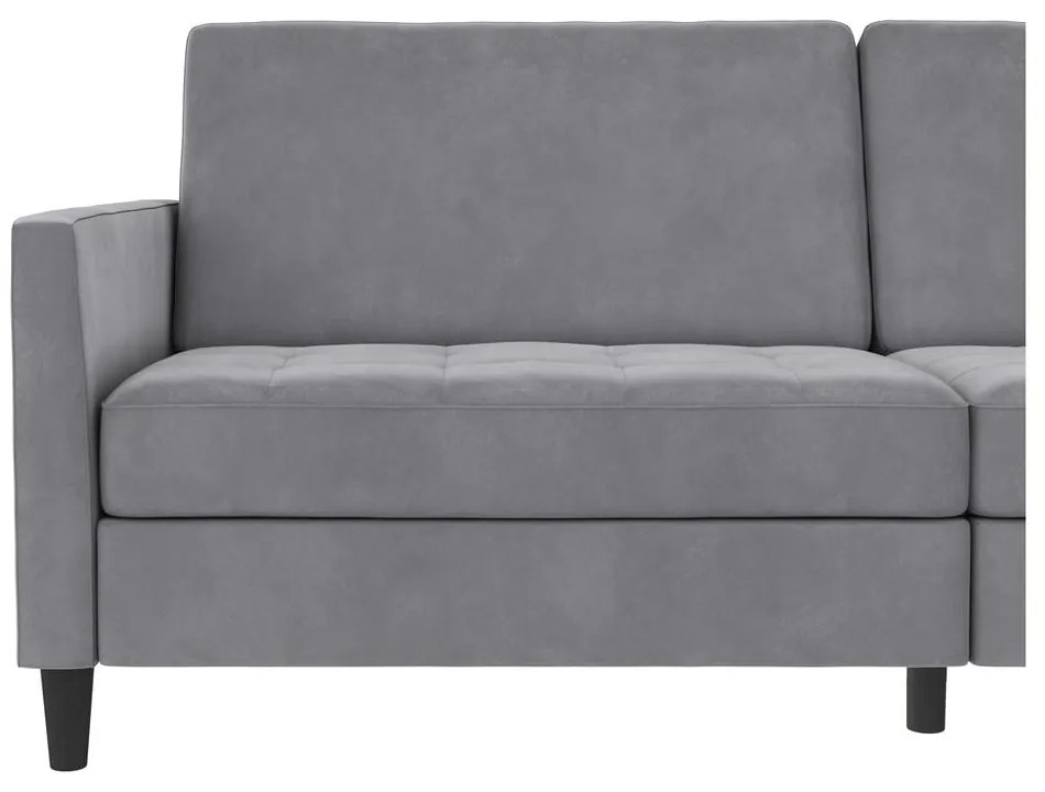 Világosszürke bársony kanapé 207 cm Presley – Støraa