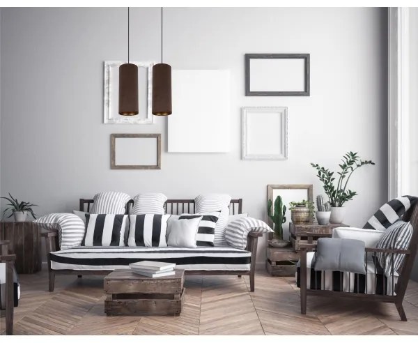 AVALO függeszték 2xE27/60W/230V barna/réz