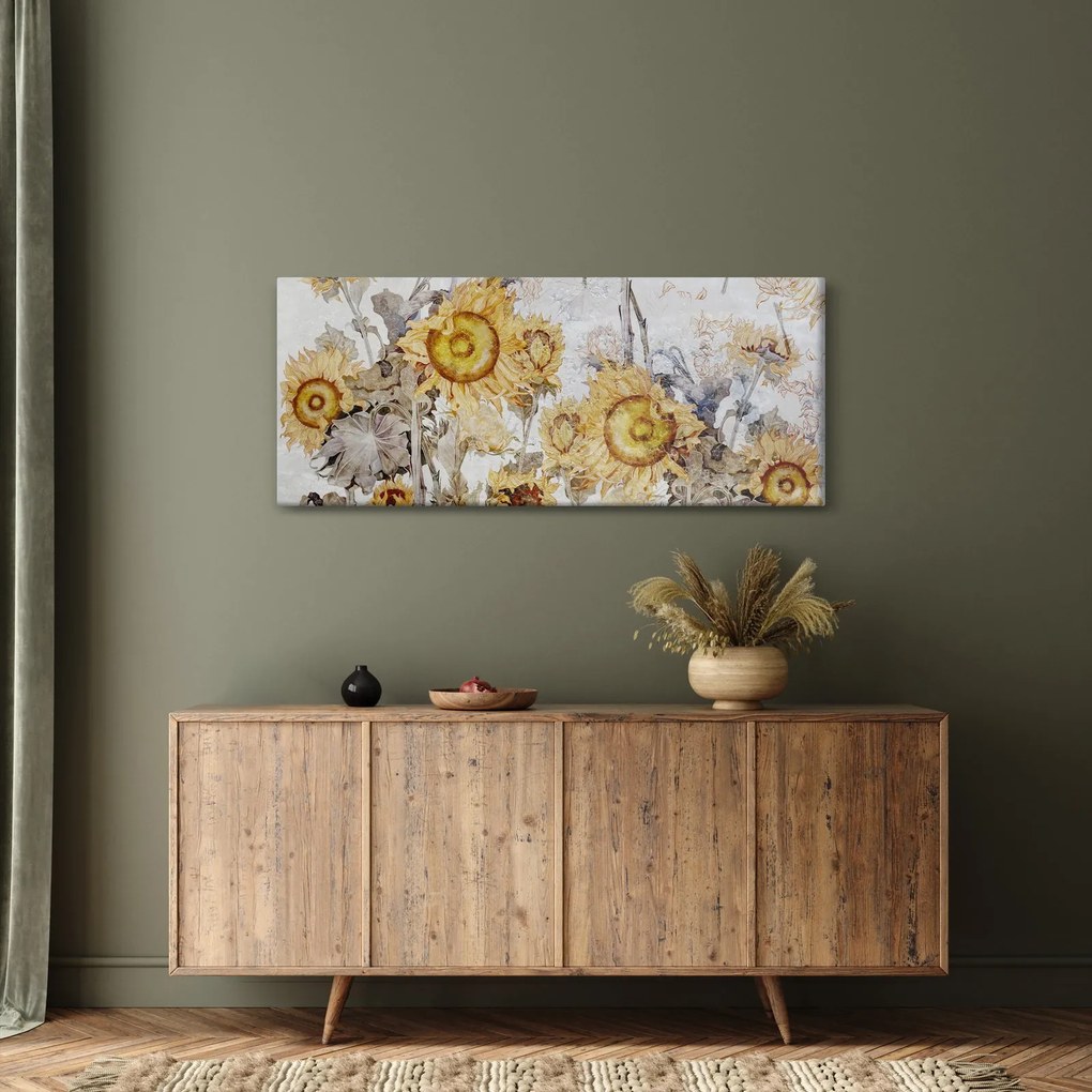 Kép - Napraforgó a falban (120x50 cm)