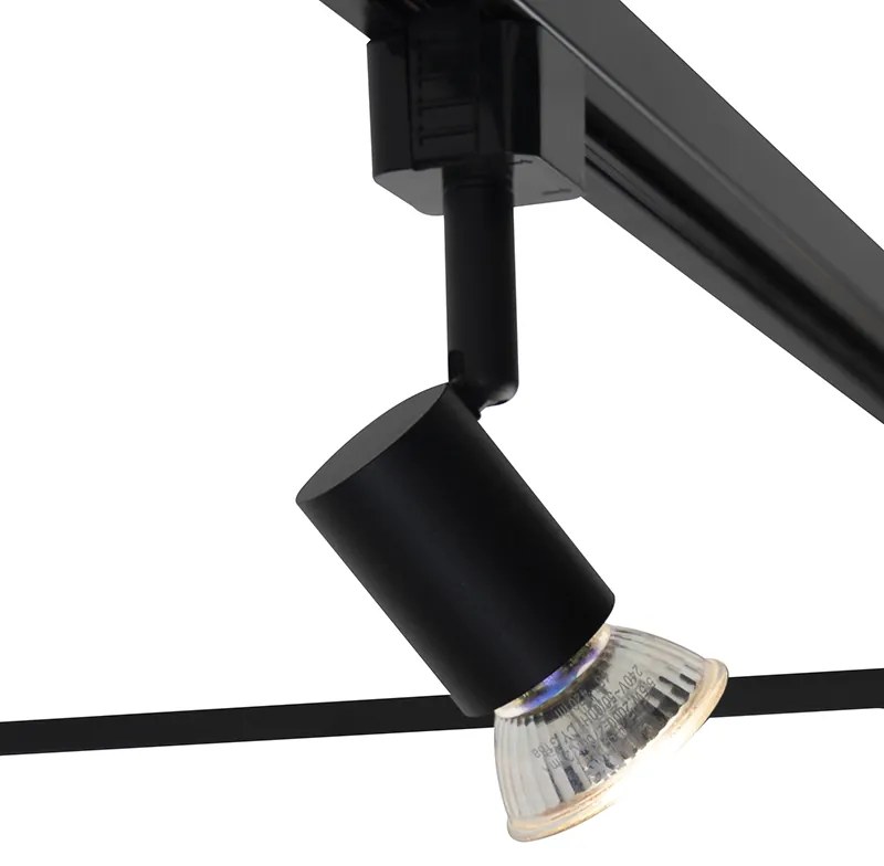 Okos fekete sínrendszer 1 fázisú 5 lámpás, Wi-Fi GU10-zel - Iconic Jeany