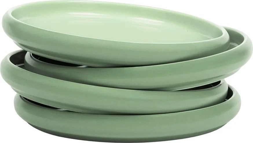 Zöld kőedény tányér készlet 4 db-os ø 22 cm Aura Rondo – Bonami Selection