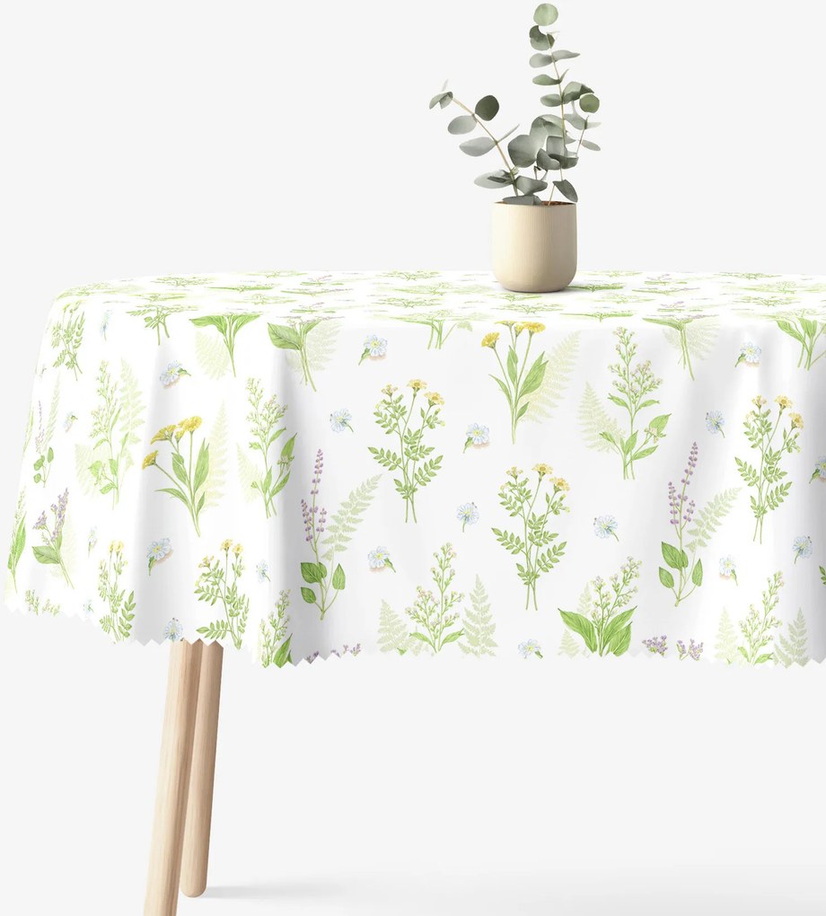 Goldea ovális teflonos terítő - erdei virágok 140 x 180 cm