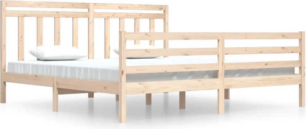 vidaXL tömör fa ágykeret 200 x 200 cm