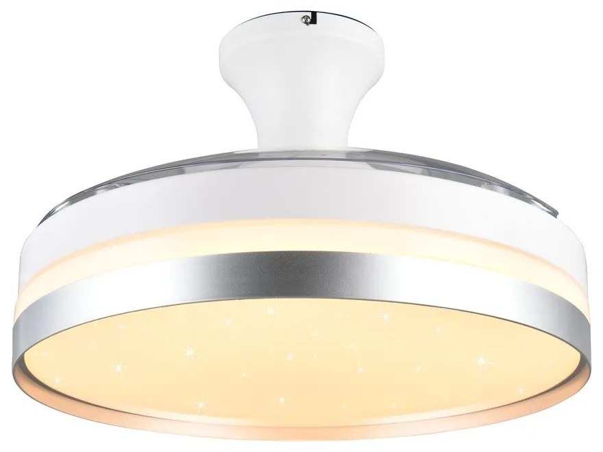 Fehér-ezüstszínű LED mennyezeti lámpa Lindberg – Trio