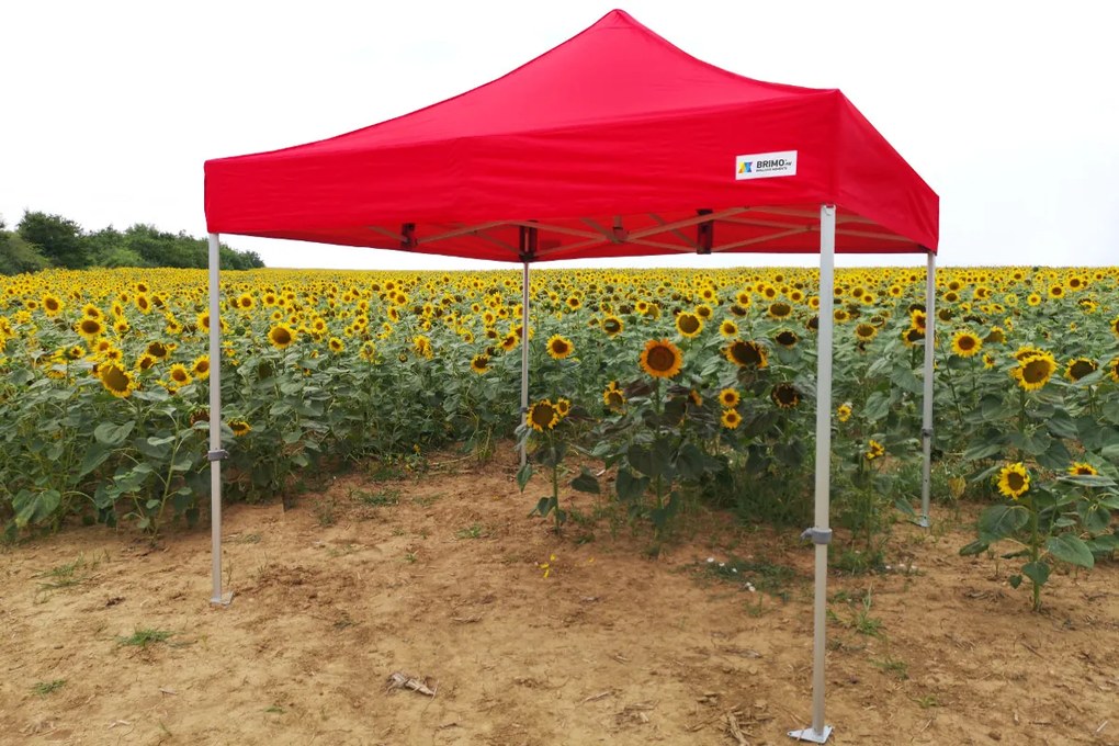 Alumínium esküvői sátor 3x6 m – elegáns és gyorsan felállítható - plusz 3 oldalfal - Piros