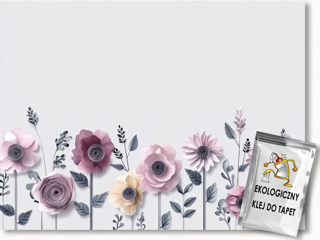 Fotótapéta Flizelina Kert Virágágyások Virágok Origami Quilling 3D 152,5x104 ragasztó