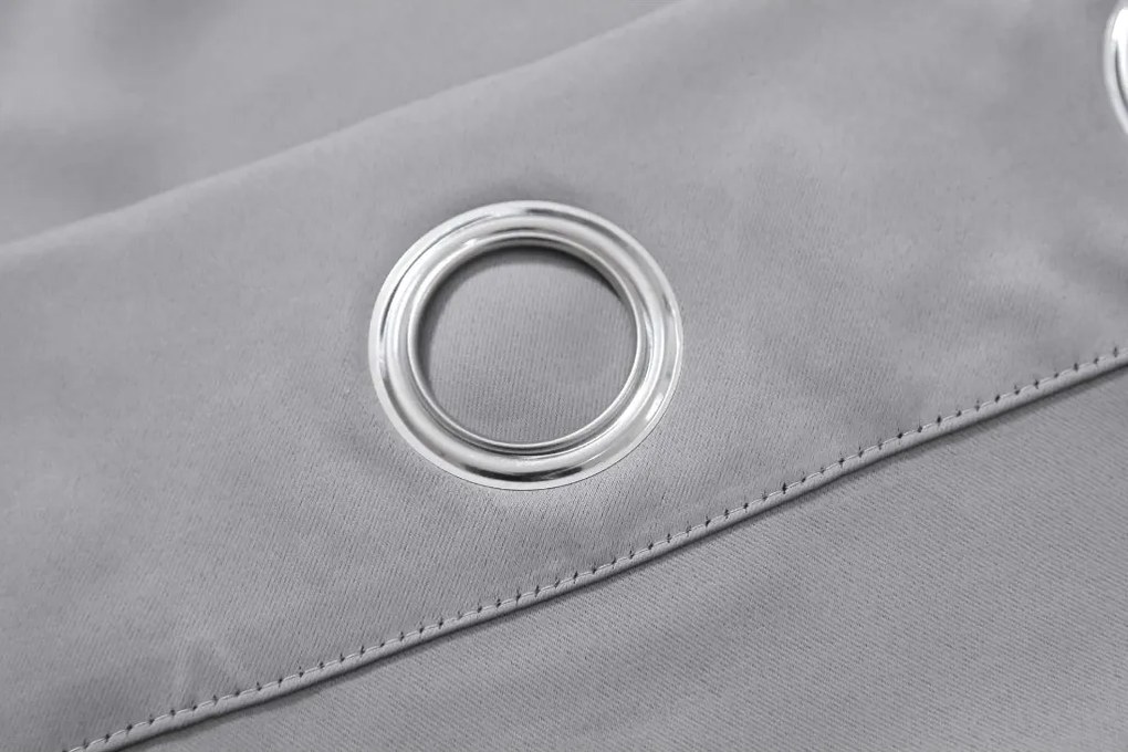 Függöny OXFORD LIGHT 140x250 cm, világosszürke Felfüggesztés: Hullámos sínszalag