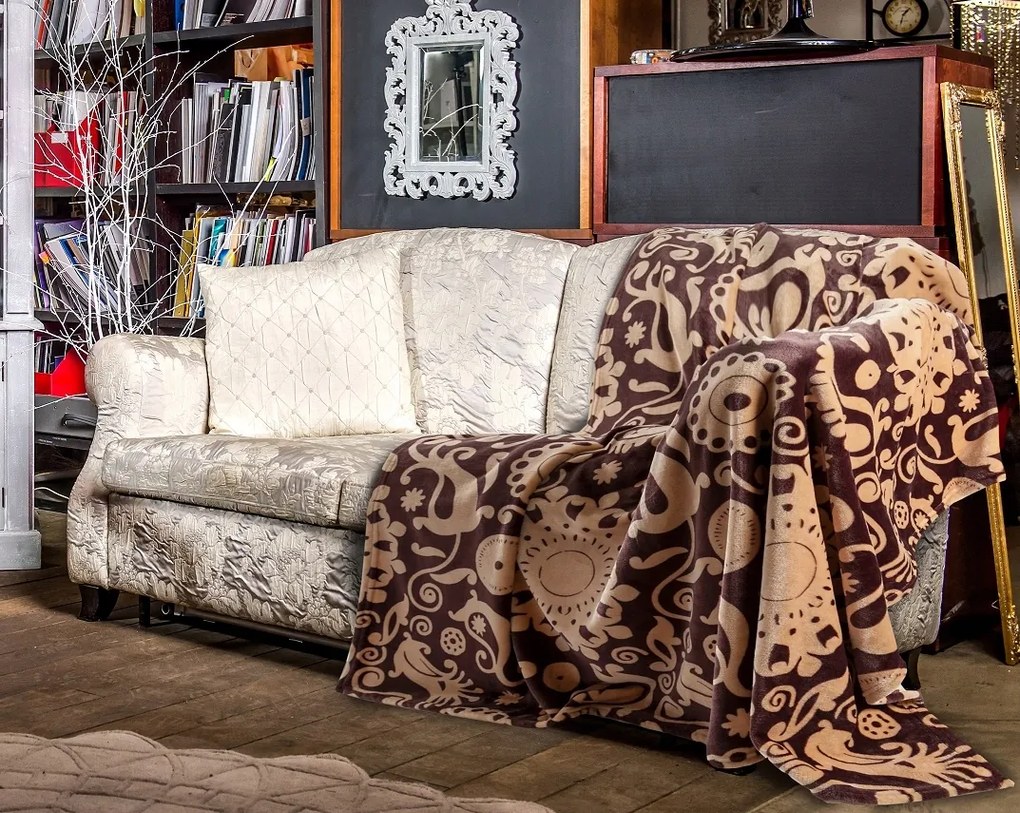 Mikroszálas ágytakaró 150x200 Tayga bézs barna Matex