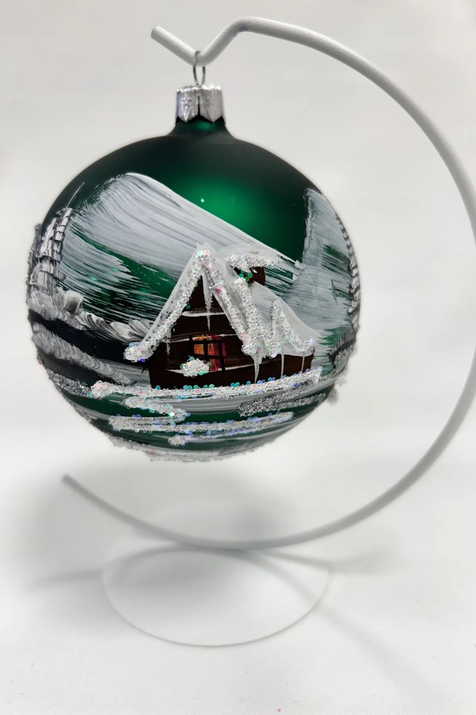 Zöld Kézzel Készített Bomba Ajándék Állványon Nagy 120