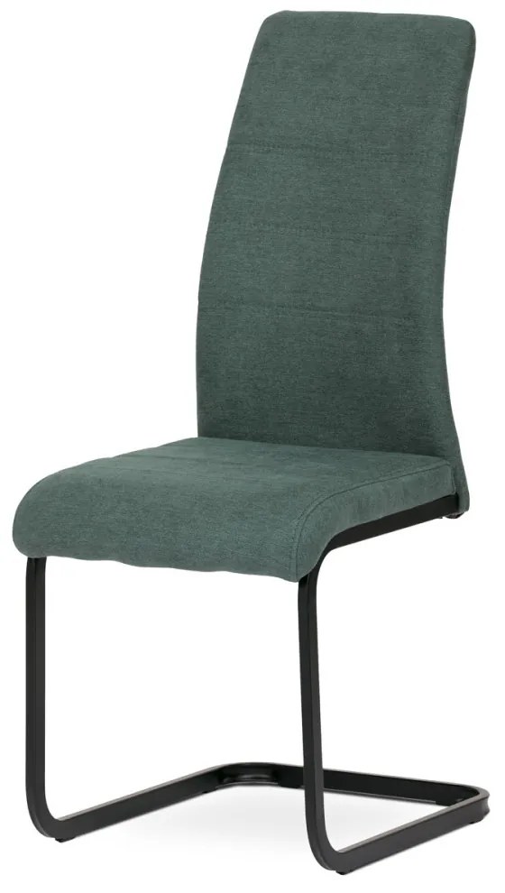 Scaun Sledge Dining cu tapițerie din țesătură verde DCL-414