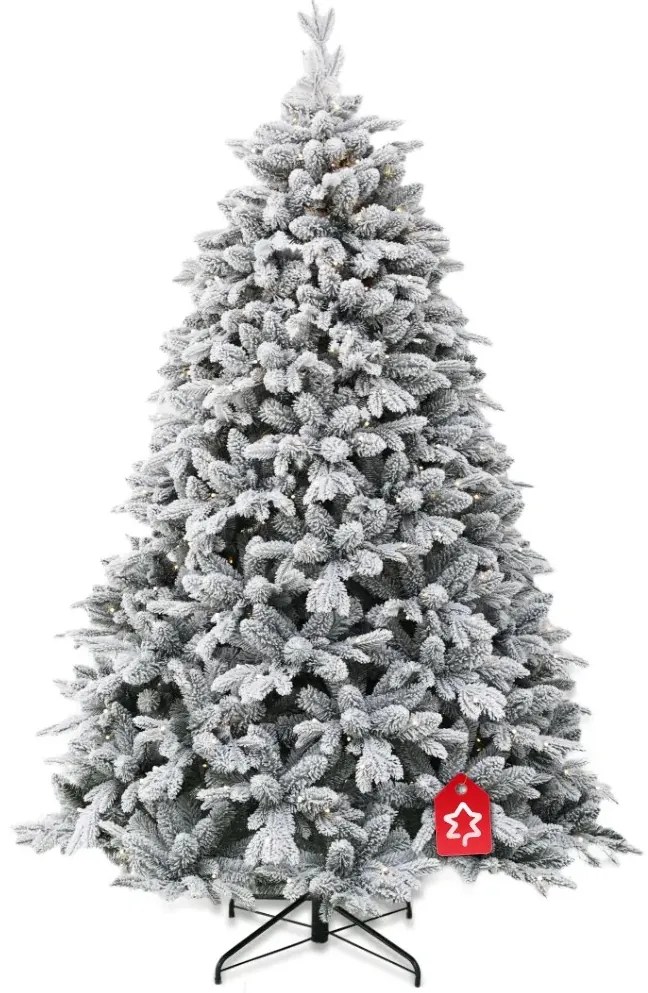 Feh&amp;eacute;r Lucfenyő 350 LED 150 cm