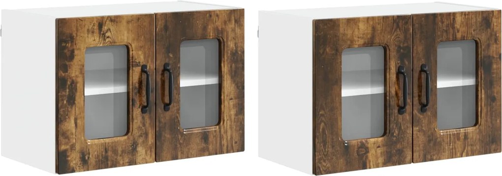 vidaXL Konyhaszekrény Kalmar 2 pcs Füstölt tölgy 60 x 31 x 40 cm