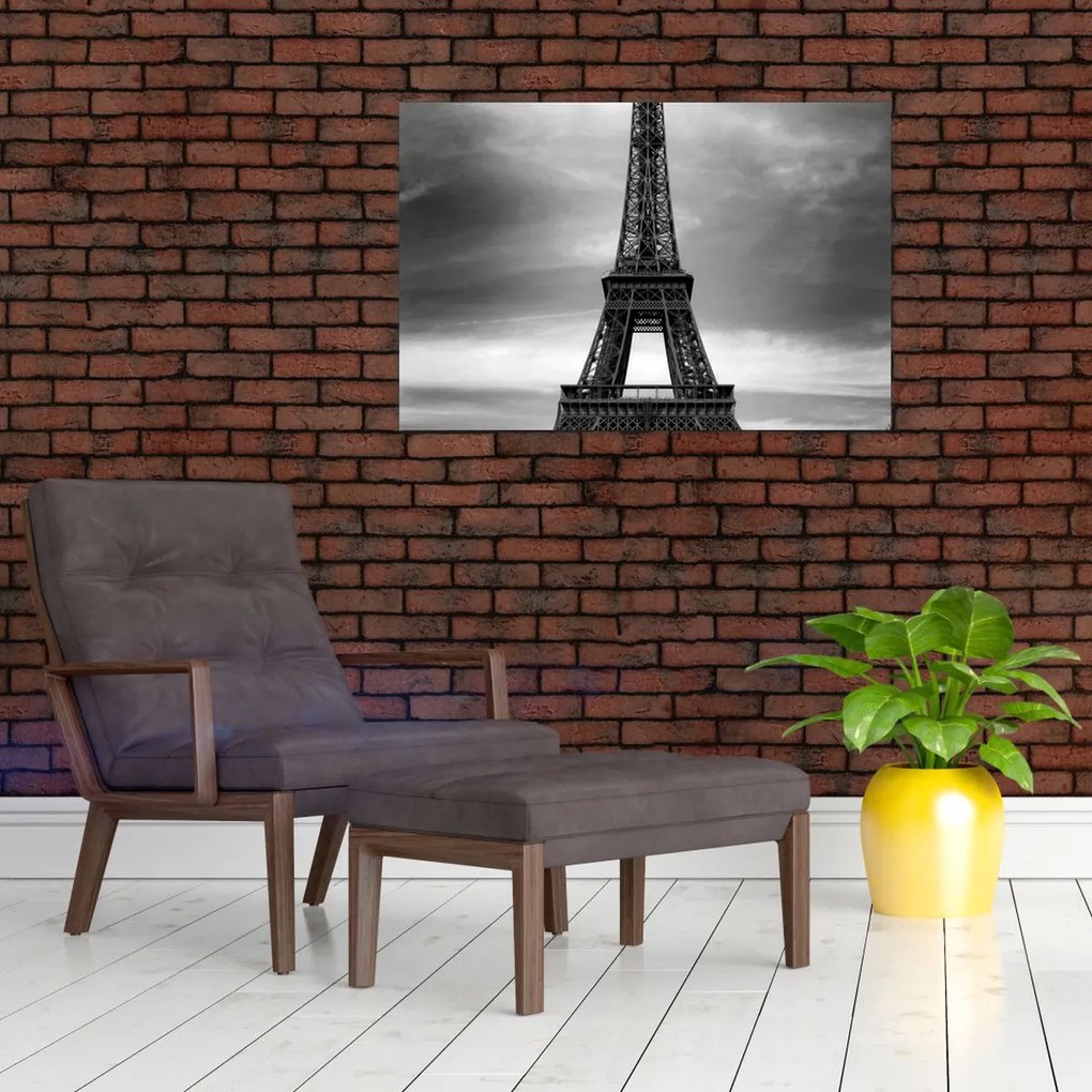 Kép - Rózsaszín autó Párizsban (90x60 cm)