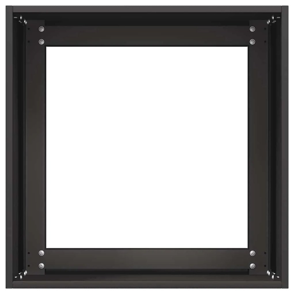 fekete hidegen hengerelt acél növénytartó 40x40x40 cm