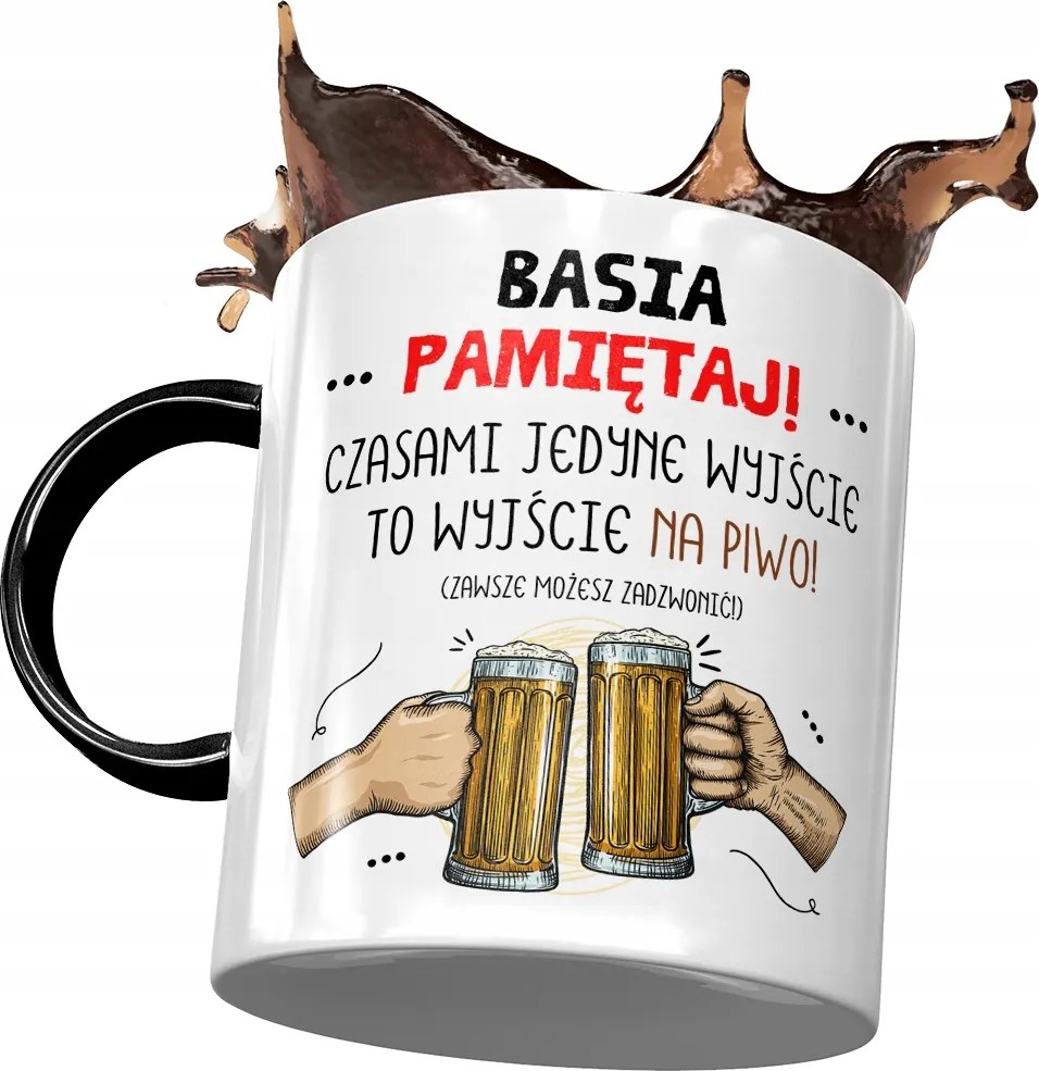 Fekete Bögre Basi Barátnő Feleség Ajándék Nyomtatott Fotóval