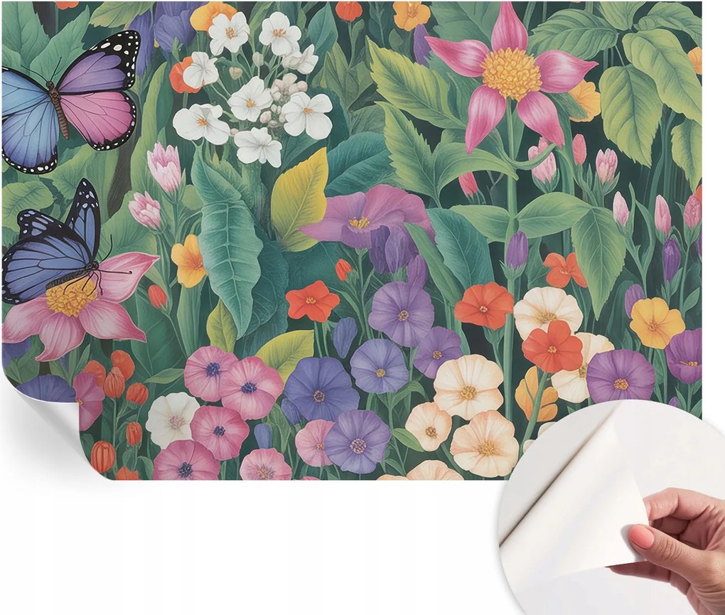 Dekoratív öntapadós fotótapéta irodába Virágos robbanás 152x104 cm