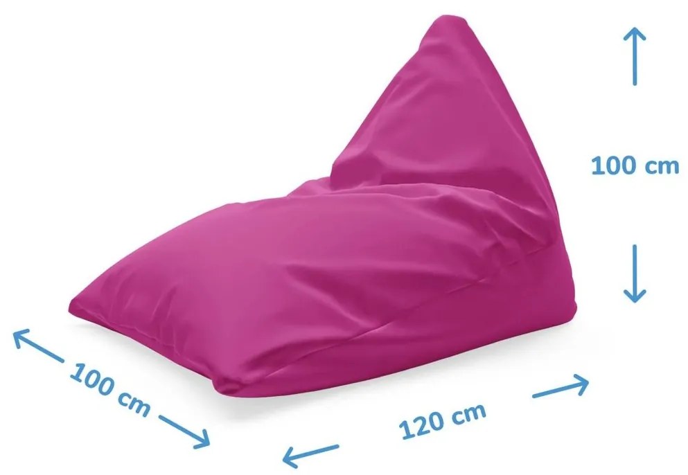 Triangl babzsák festett szív fehéren, fehér