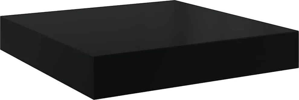 vidaXL magasfényű fekete MDF lebegő fali polc 23 x 23,5 x 3,8 cm