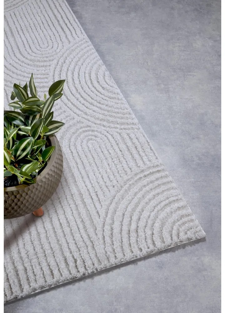 Krémszínű futószőnyeg 80x240 cm Chappe Cream White – Elle Decoration