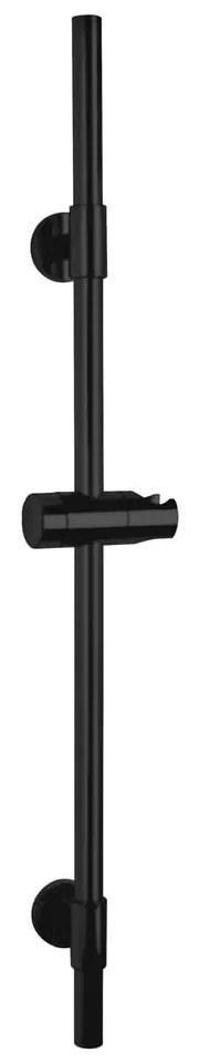 Fekete fali rozsdamentes acél zuhanytartó 66 cm Basic – Wenko