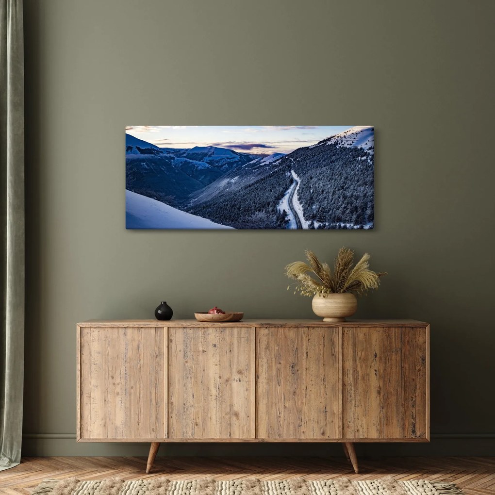 Egy havas lejtő képe (120x50 cm)