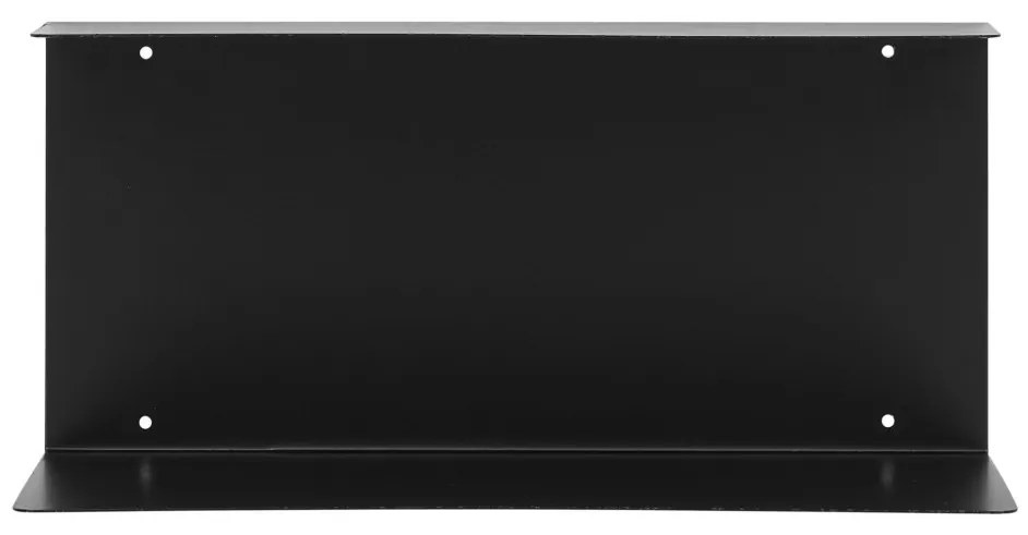 Lille fali polc, acél, fekete 40x18x18 cm