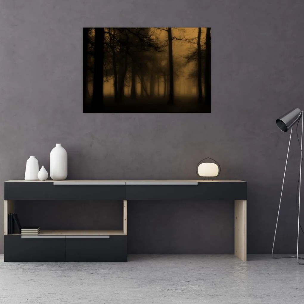 Kép - Sötét erdő (90x60 cm)