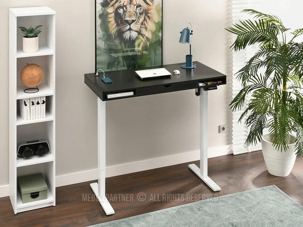 PC asztal Osto 120 (fekete fa + fehér). 1109826