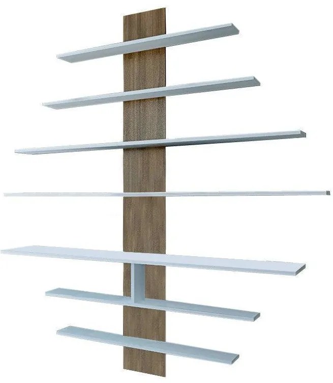TV szekrény Zebra - White, Walnut