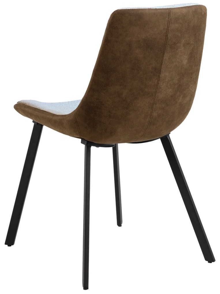 MAZZONI EXPORT IDA Krémszínű Barna (Monza 90/Preston 22 szövet) - MODERN KÁRPITOZOTT BOUCLÉ SZÉK LOFT NAPPALIBA/ÉTKEZŐBE