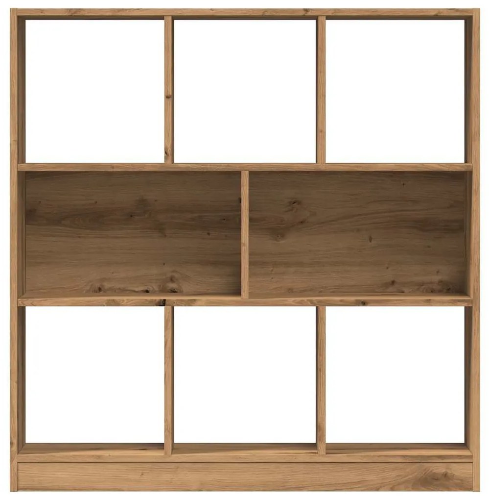 kézműves tölgy színű szerelt fa könyvszekrény 97,5x29,5x100 cm