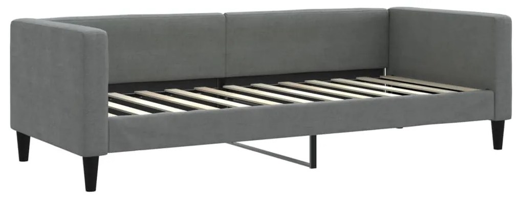 sötétszürke szövet kihúzható heverő 80 x 200 cm