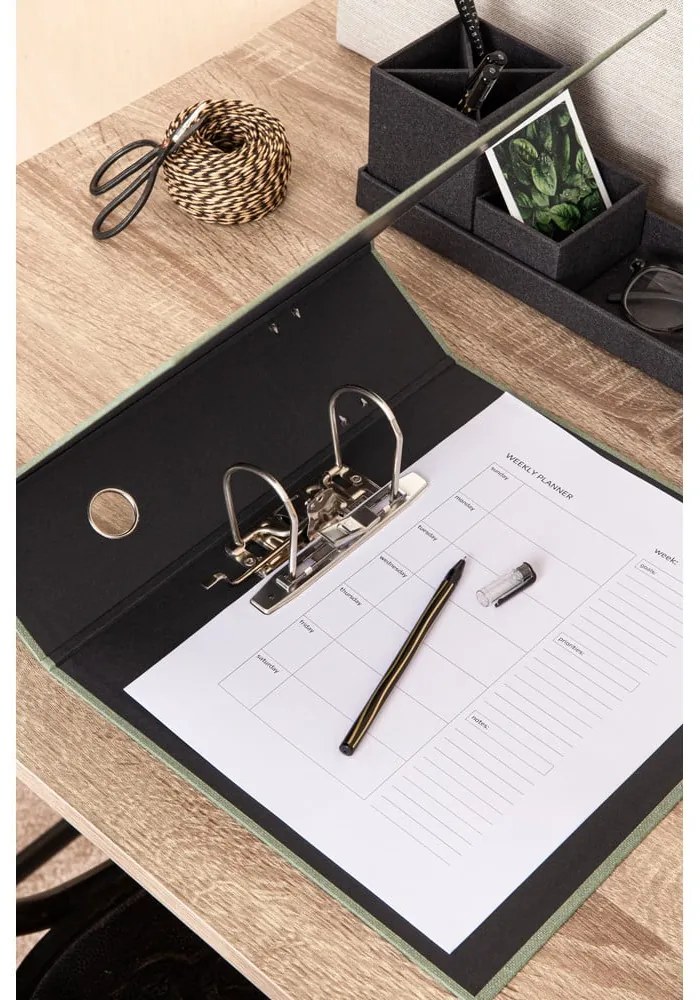 Zöld karton rendszerező dokumentumokhoz Archie Canvas Paper Laminate – Bigso