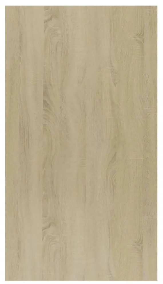 sonoma tölgy-színű szerelt fa könyv-/tálalószekrény 50x25x80 cm