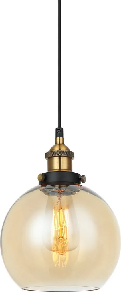 Italux modern függeszték cardena borostyán fekete arany itxmdm-4330/1 gd+amb