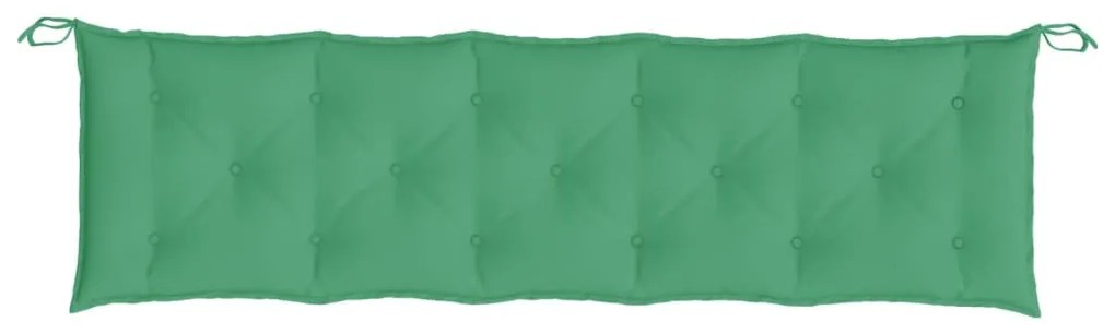 2 db zöld oxford szövet kerti padpárna 180 x 50 x 7 cm