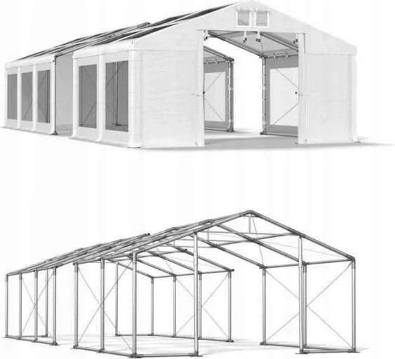 Garázs sátor 6x23m Acél Das 580 Wp